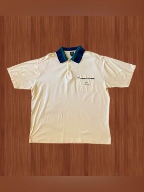 Vintage Yellow Golf Polo Shirt Made in Italy XL